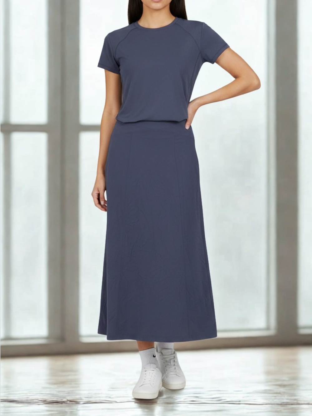 Athleta Women's Casual Maxi Skirt - Slate Blue